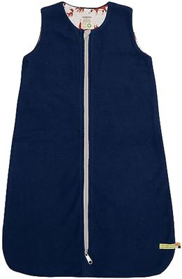 högljudd + stolt Baby Wendeschlafsack fleece, GOTS Zertifiziert Småbarnssovare, Ultramarin, 86/92 cm