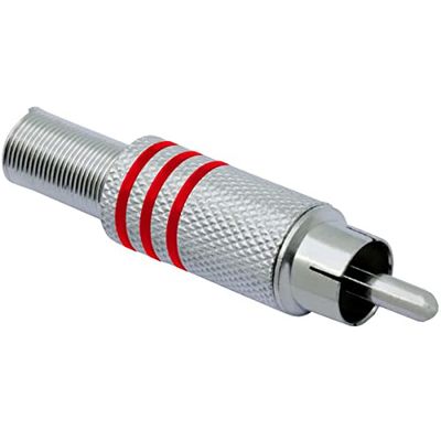 Metallo connettori Cinch 610161 per cavo 6 mm, rosso