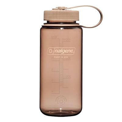 Nalgene Sustain - Borraccia in Tritan senza BPA, realizzata con materiale derivato dal 50% di rifiuti di plastica, 473 ml, imboccatura larga, color caffè