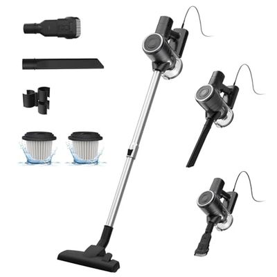 Vexilar 3-in-1 Corded Vacuum Cleaner, 28 KPa Stick Vacuum, 600W 7 Meter Cable Lightweight Vacuum Cleaner with Overheating Protection, 800 ML Dust Bin Handle Vacuum for Floors Pet Hair Carpet