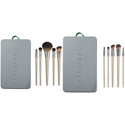 ECOTOOLS Start the Day Set de pinceles de maquillaje & Daily Defined Eye Kit - Set de 5 Brochas para Ojos