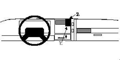 Brodit ProClip 852130 Staffa per Auto ad Incastro, Center Mount