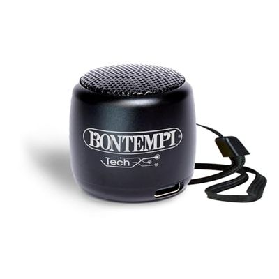 Bontempi | Mini Cassa Acustica Wireless Colore Nero, Connessione Semplice e Veloce Senza Fili, Ideale per Feste e Bambini, 300x200x195mm