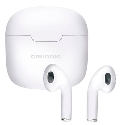 Grundig Auricolari Bluetooth - Cuffie Wireless 200mAh - Auricolari Senza Filo con 3 ore di riproduzione - Auricolari per Chiamate in Vivavoce - Incl. Custodia di Ricarica Cavo di Ricarica USB-C