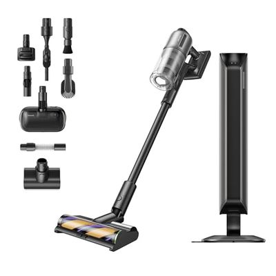 DREAME Z40 Station Aspirateur Balai sans Fil avec vidage Automatique, hub de dépoussiérage, Omni-Brush Capable de détecter la poussière, Aspiration de 310 AW, Nettoyage de 160 Min, Filtre HEPA