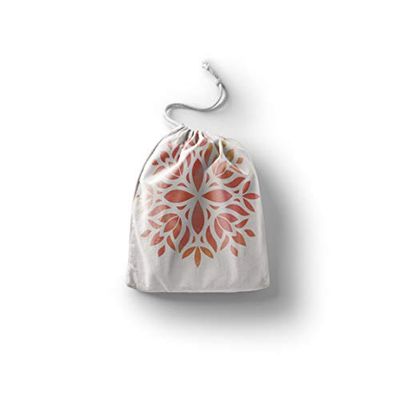 Bonamaison Imprimé Sacs de Coton avec Cordon, Sac D'Épicerie, Sac À Provisions, Réutilisables, Écologique, Pliable, Taille: 30x40 Cm