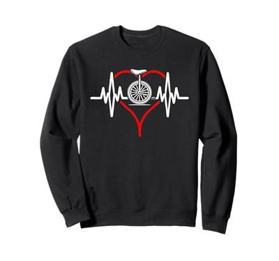 Heartbeat Monociclo Rider Circus Performer Regalo Uomo Donna Felpa