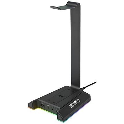 Speaka Professional SP-HPS-320 - Supporto per cuffie (cuffie): auricolari, cuffie over-ear, colore: Nero