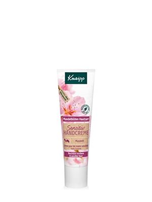 Kneipp Sensitiv Crème pour les mains aux fleurs d'amandier - Lotion nourrissante avec beurre de karité riche, huile d'amande et vitamine E - Complexe d'huile de soin naturelle - Pour peaux sèches et