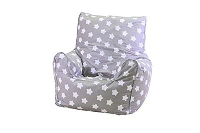 Knorrtoys 68111 - kinderzitzak Junior - Grey White Stars