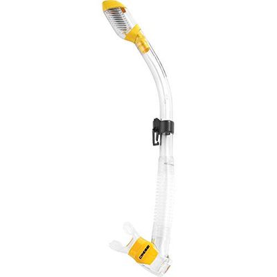 Cressi Schnorchel Dry Snorkel, unissexo, multicolorido (transparente/amarelo), tamanho único