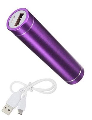 Batería Externa para XIAOMI Mi 9 SE Universal Power Bank 2600 mAh con Cable USB/Mirco USB de Emergencia, teléfono (Violeta)