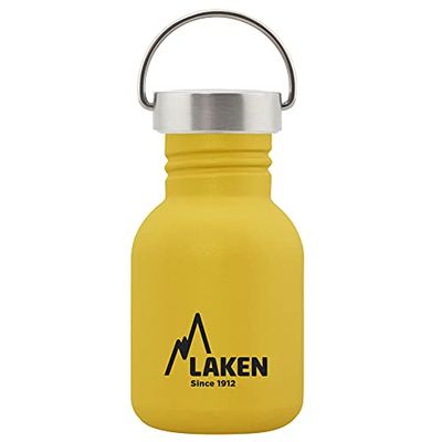 Bot. ac. inox Basic 350ml S/S tapón - Amarillo