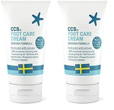 CCS Professional Foot Care Cream 60 ml - Moisturise and Protect Dry and Callused Feet, Contains 10% Urea and Eucalyptus Oil, Clinically Tested, Suitable for Diabetics (Pack of 2)