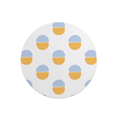 Questo Casa, Ronde digitaal bedrukte muismat, antislip onderkant, voor kantoor en thuis, diameter: 22 cm