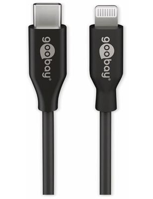 Goobay 39445 Lightning - USB-C laad- en synchronisatiekabel, 1 m, zwart - MFi-kabel voor Apple iPhone/iPad zwart