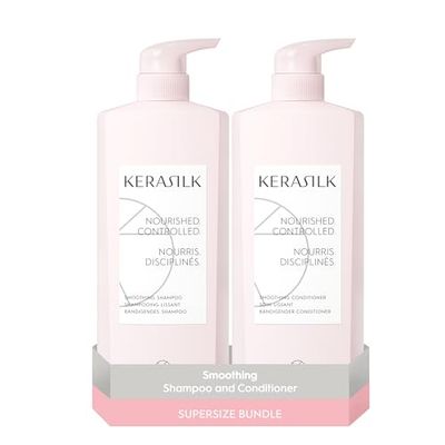 Kerasilk Supersize Smoothing Set With Smoothing Shampoo 750ml & Conditioner 750ml