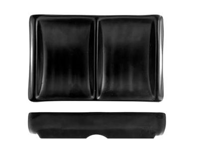 H&h set 6 antipastiere 2 scomparti in melamina cm 8x12xh3