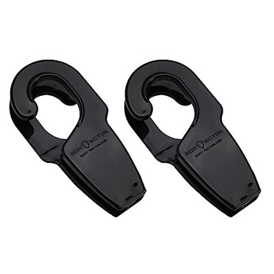 Extreme Max, 3005.5014 BoatTector, Ganci per parafanghi, Confezione da 2, 3,2 cm, Colore: Nero
