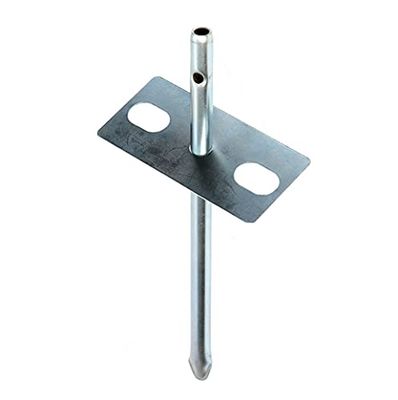 Bo-Camp – Picchetto per paravento + Piastra – 30 cm – 4 Pezzi