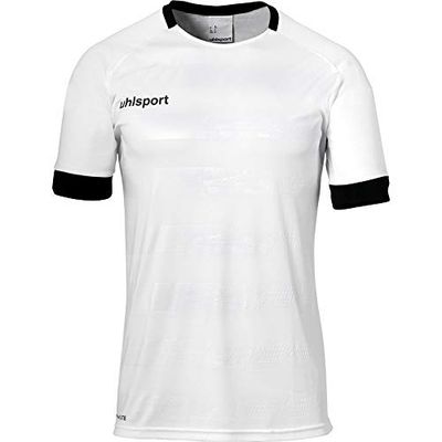 uhlsport Division II Shirt Shortsleeved, Uomo, Bianco/Nero, 152