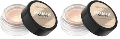Catrice Cosmetics Metallic Spark ombretto in crema, lunga durata, risultato immediato, Ultra pigmentato, brillante, brillantinata (4 g) (Confezione da 2)