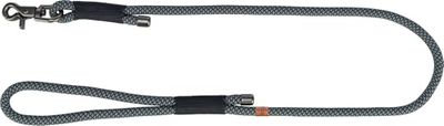 TRIXIE Guinzaglio per cani Soft Rope M-L 1,0 m/10 mm, nero/grigio – robusto guinzaglio lungo in rugiada con gancio Trigger Snap Hook, per cani di taglia media, materiale morbido e rotondo con