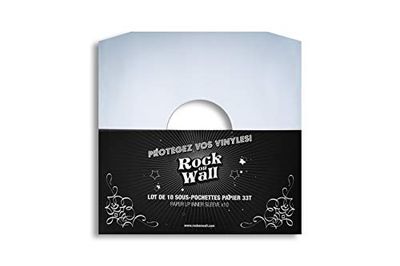 Rock on WallAR00256 Funda de Papel, LP, Blanco, Paquete de 10