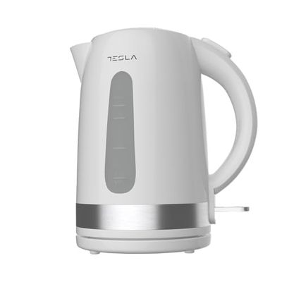 Tesla Hervidor Eléctrico KT200WX, 1850-2200W, Capacidad 1.7L, Protección contra Sobrecalentamiento, Indicador Nivel de Agua, Blanco