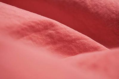 L1NK STUDIO Drap Plat uni pour lit 135/150 cm (240X280cm) 100% Coton (Percale 200 Fils) Coral