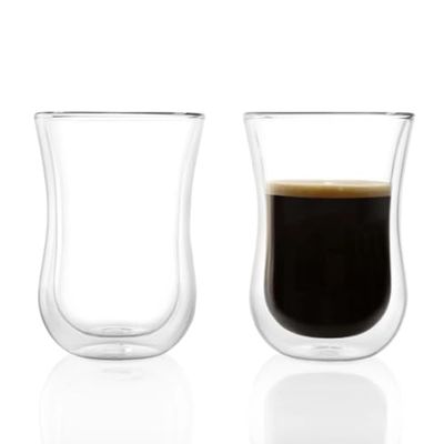 Stölzle Lausitz Tasses à café Coffee'N More 230 ml I verre thermo lot de 2 I verres à double paroi I verres à thé orientaux en verre borosilicate I passe au lave-vaisselle et au micro-ondes