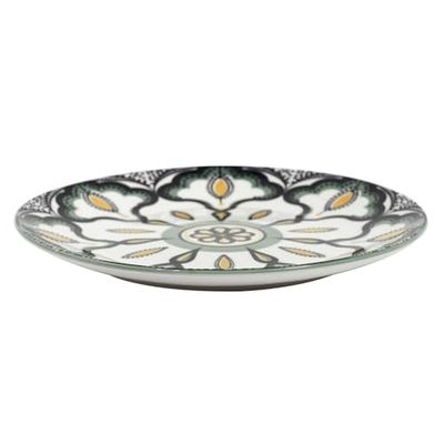 HOME DECO FACTORY, KA5581, Green Mandala Plate D19 cm - Artistic design, vibrant color, ideal for all occasions, durable materials, perfect to beautify your table - Green D19 cm