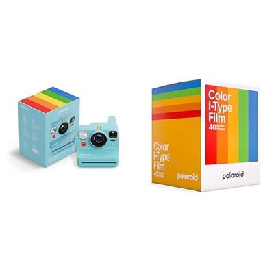 Polaroid - NOW+ Gen3 - Fotocamera istantanea Bluetooth connessa + Pellicola Colore (40 fotos) - Blu Artico