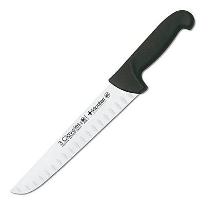 3 CLAVELES CUCHILLO CARNICERO ALVEOLADO Proflex Negro 24 cm-9,5" FH 3C 08075, Alloy Steel, 37x3.4000000000000004x1.7000000000000002 cm