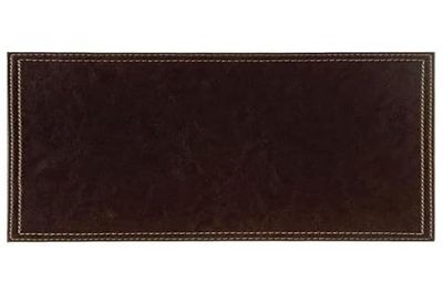 Olympia Faux Leather Placemats Pack of 4 - Dark Brown Rectangular Heat-Resistant Waterproof Table Mats for Kitchen Dining 30 X 20cm GJ739