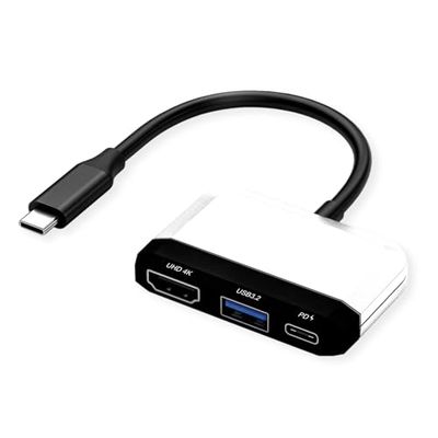 VALUE Adaptateur d'écran USB type C - HDMI, USB 3.2 Gen 1 type A, type C PD