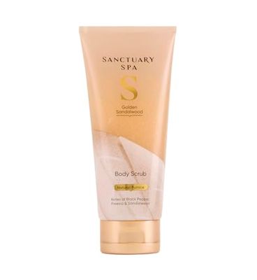 Sanctuary Spa Golden Sandalwood Body Scrub, No Mineral Oil, Cruelty Free and Vegan Exfoliating, 200 ml