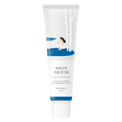 ROUND LAB Björk Juice Moisturizing Sunscreen (SPF50+ PA++++) | En moisturizing sunscreen, No White Cast, Starkt UV-skydd, Moist Essence Type, Ocean Friendly-Reef Safe (50 ml)