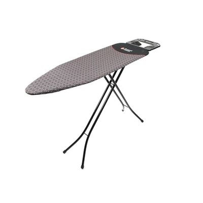 Russell Hobbs LA043153BLK 122 x 38 cm Geo Planche à Repasser Pliable, Motif Géométrique, Hauteur Réglable Jusqu’à 93 cm, Table Repassage avec Grand Repose-Fer, Pieds Antidérapants