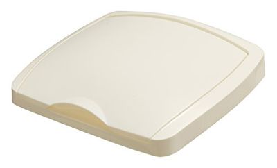 Addis Poubelle (Couvercle de bac) gris métallisé, 50 litre, Linen-Cream, Lift Top
