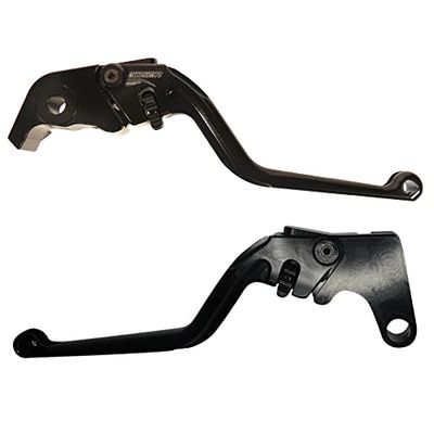 ACCOSSATO Paire de leviers noirs pour Yamaha YZF R1 de 2009 à 2014 (CC 1000)