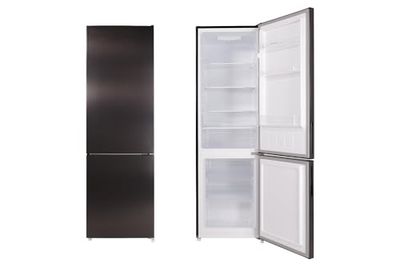Respekta Kühlschrank Kühl Gefrierkombination Standgerät freistehend Black Steel