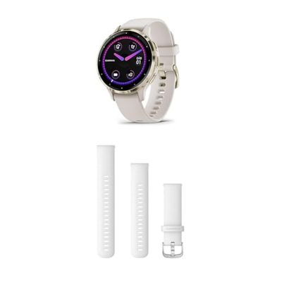 Garmin Venu 3S – GPS Fitness Smartwatch Ivory with Bluetooth Calling and Voice Assistant, Ultra-Sharp 1.3 Inch/1.1 Inch & Quick Release Band