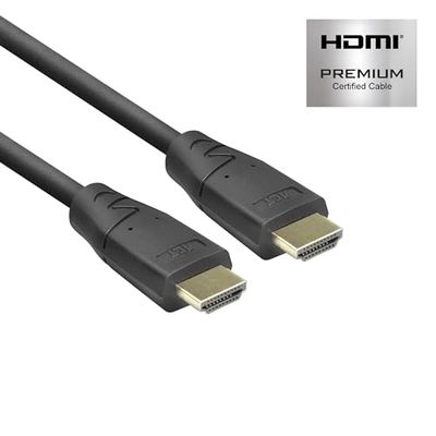 ACT AK3947 - Cavo HDMI 6,1 m, 4K a 60 Hz, Certificato HDMI Premium 2.0 ad Alta velocità 18 Gbps, Supporta Arc, HDR, HDCP 2.2, Compatibile con PS5/PS4, HDTV, PC