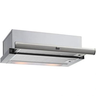 Teka CNL 6420.2 - Hotte aspirante 60 cm, extracteur de cuisine extensible, 2 vitesses + intensive, hotte télescopique ou extra-plate, commandes mécaniques et éclairage LED, couleur blanche