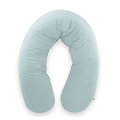 Hauck Cuscino Gravidanza e Allattamento XXL Nurse N Care - Cuscino Gravidanza per Dormire in Microperle, OEKO-TEX® STANDARD 100, Cotone, Consistenza Regolabile - Borsa Inclusa, Lavabile - Eucalipto