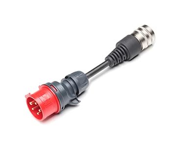 Juice Connector, Adaptador Rojo CEE16 para Cargador Coche Electrico, Enchufe Portatil para Cable de Carga Coche Electrico, Compatible con el Juice Booster 2 y el Juice Booster 3 Air Wallbox