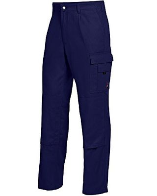 BP 1486-060-10-27 - Pantaloni da lavoro con retro elastico, 300,00 g/m², in puro cotone blu scuro, 27