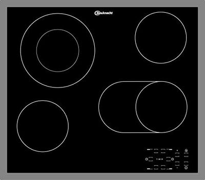Bauknecht CTAR 9642 IN Integrado Ceramic hob preto hobs - placa (integrado, Ceramic hob, vidro e cerâmica, preto, 1200 W, ao redor)