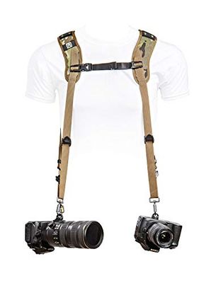BLACKRAPID Double Breathe-Multi-Terrain Camo, Comfortable & Adjustable Camera Harness Strap Abdominal Support, One Size